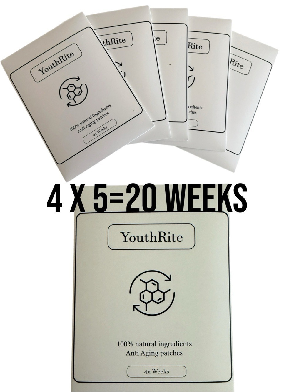 Anti-Aging 💯 All Natural Ingredient Patches by YouthRight - 20 weeks